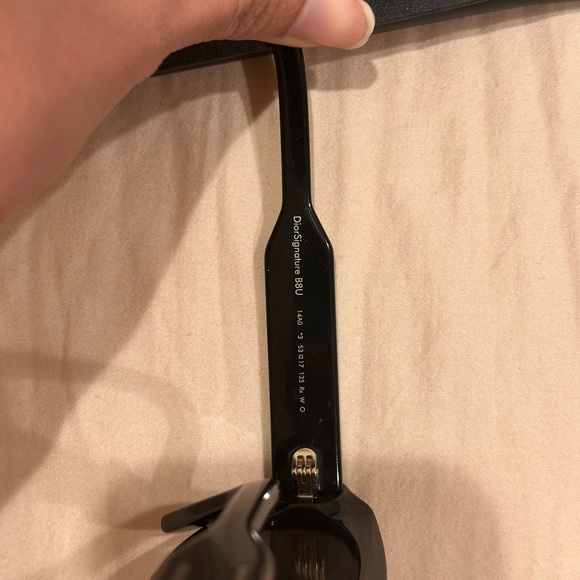 Dior Black Oval Cat-Eye Sunglasses
